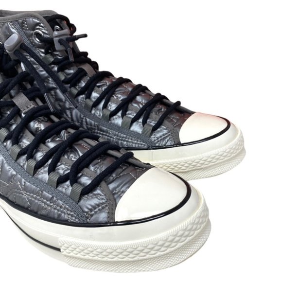Converse Chuck 70 Quilted High Sneakers Women Size Synthetic Gray Shoes A08719C - Picture 5 of 8